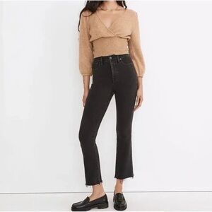 Madewell Black High Rise Cali Demi Boot Bootcut Jeans Women Size 27 Style# NG353